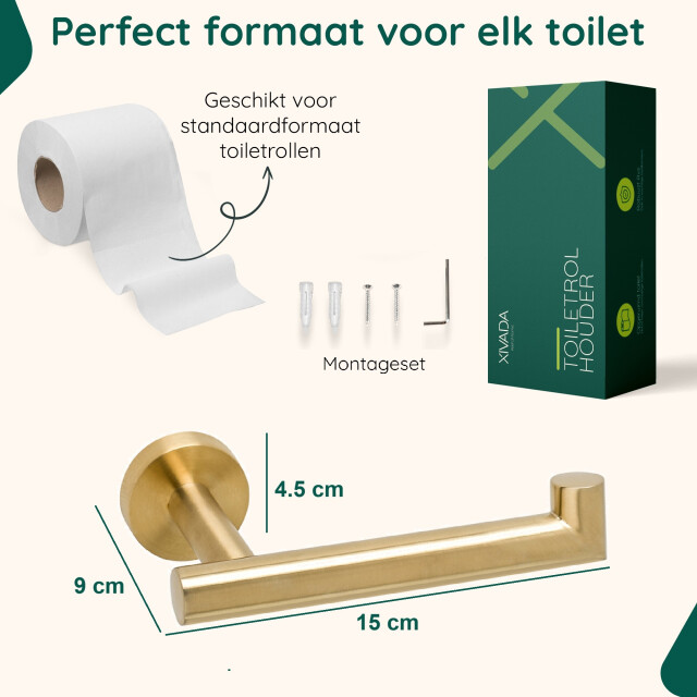 Xivada Toiletrolhouder mano inclusief schroefset rvs - 3193576 large