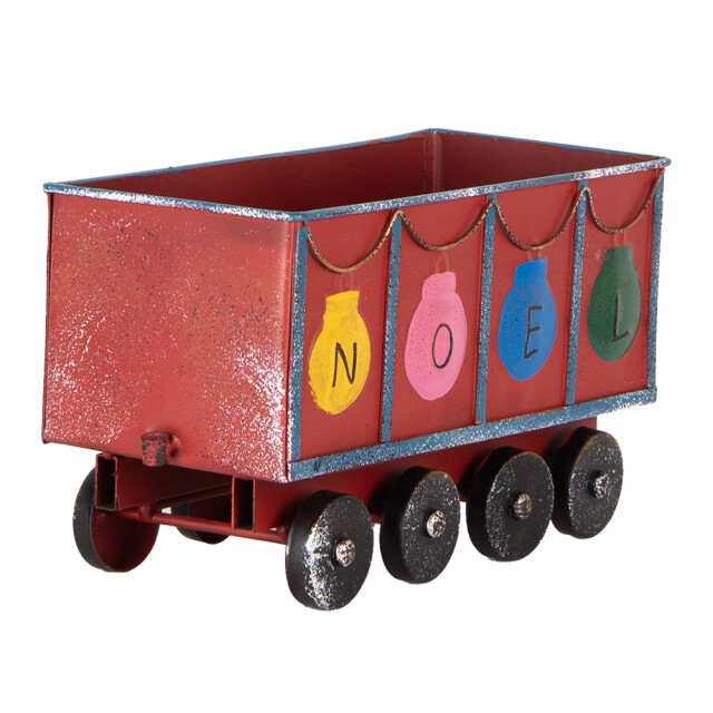 Clayre & Eef Kerstdecoratie beeld locomotief 63x15x38 cm metaal 3196515 large