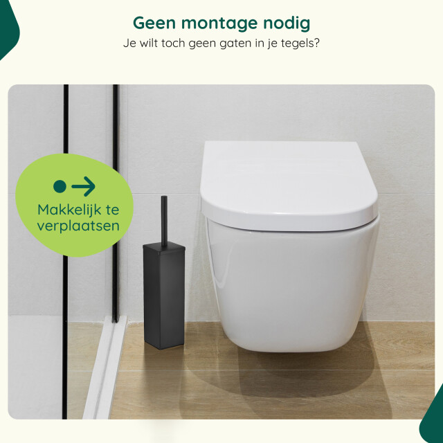 Xivada Toiletborsterhouder cira vierkant boren rvs - 3193619 large