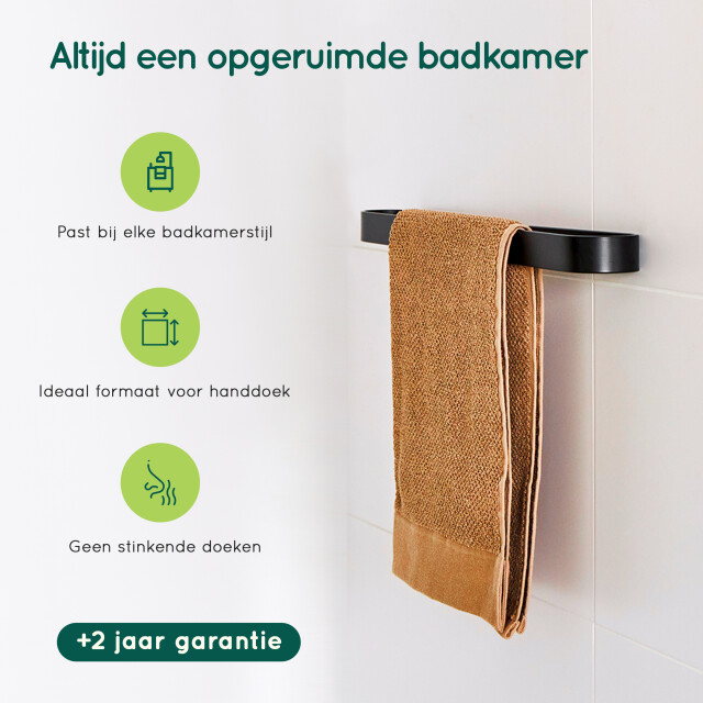 Xivada Handdoekrek chio inclusief schroeven plakstrip rvs 50 cm 3193581 large