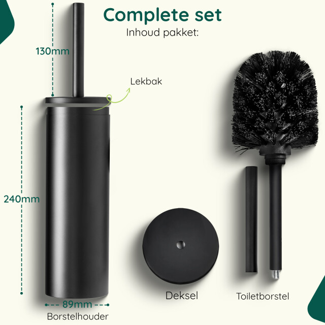 Xivada Toilet set toiletborstel wc rolhouder handdoekhaken 3195490 large
