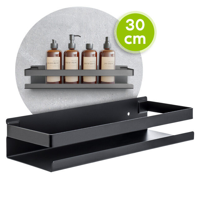 Xivada Doucherek teca boren zelfklevend rvs 30 cm - 3195459 large