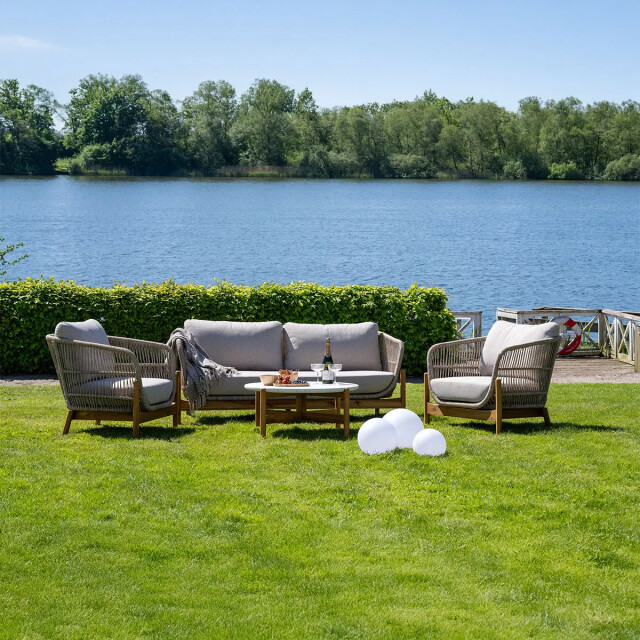 Artichok Teresa houten tuin loungeset 4delig 2 fauteuils, tweezitsbank en een 3196882 large
