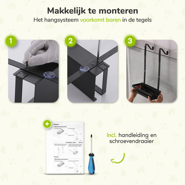 Xivada Doucherek zica met ophanghaken rvs 2 laags - 3195475 large