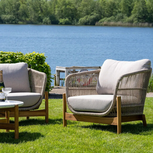 Artichok Teresa houten tuin loungeset 4delig 2 fauteuils, tweezitsbank en een 3196882 large