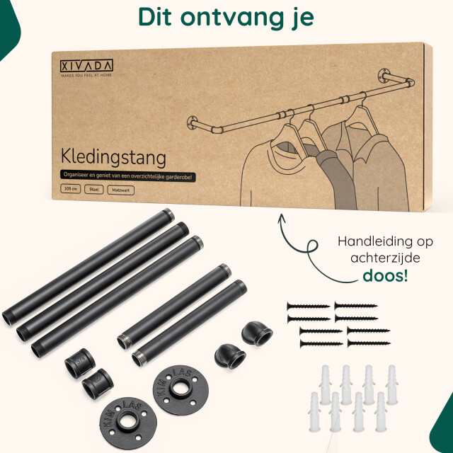 Xivada Kledingrek zora metaal draagkracht 30 kg 110 cm - 3193602 large
