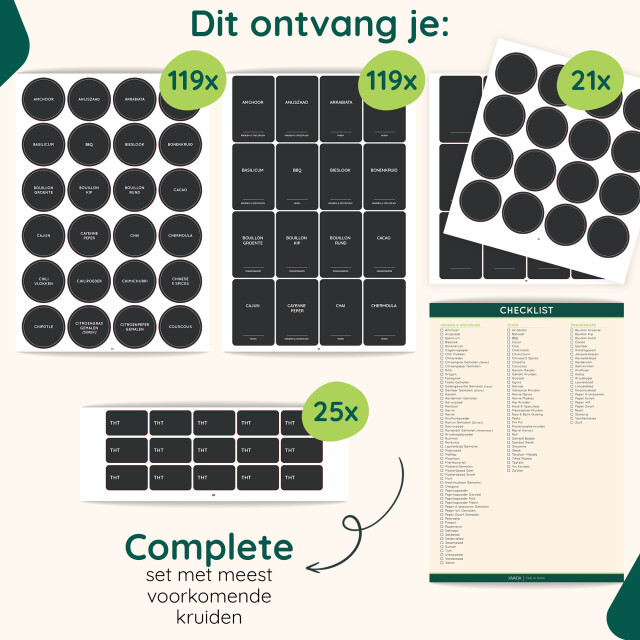 Xivada Stickers kruidenpotjes kruiden labels nederlands - 3195777 large