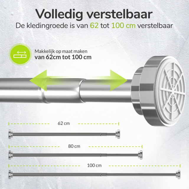 Xivada Kledingstang vigo zonder boren verstelbaar - 3193600 large