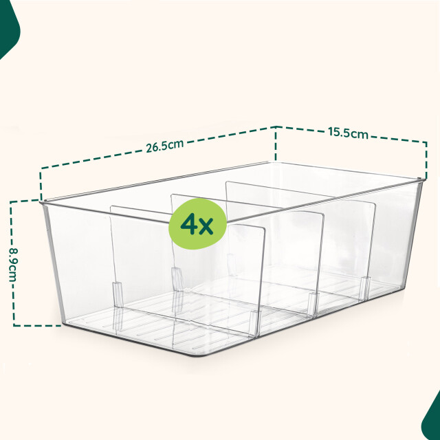 Xivada Koelkast organizer caro met dividers pet set van 4 3195460 large