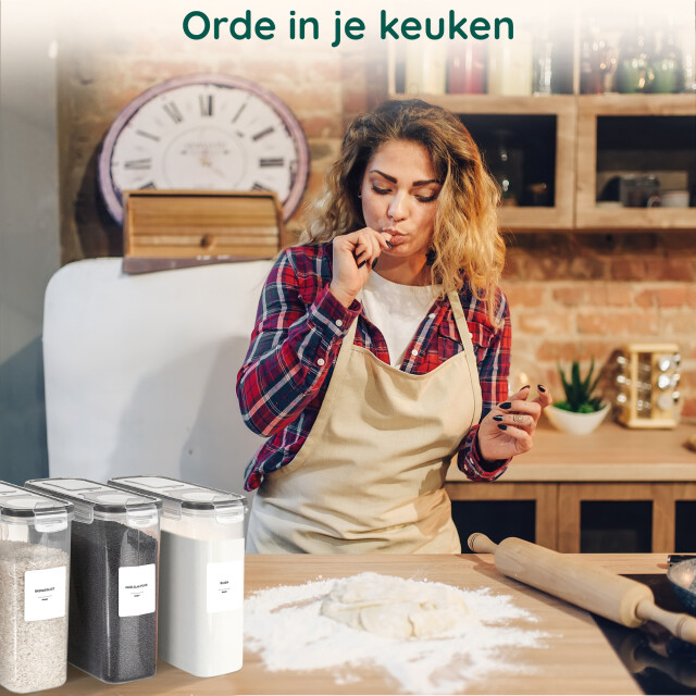 Xivada Voorraadpotten ella 4l 192 stickers - 4 stuks 3193597 large