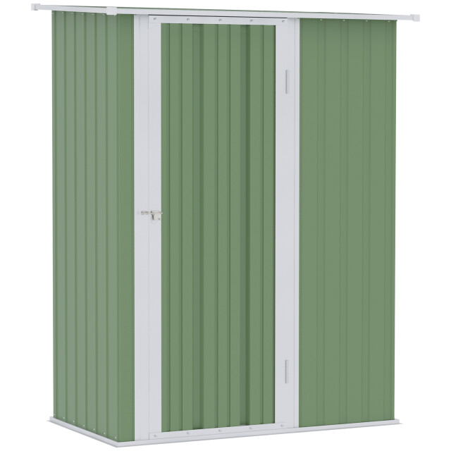 4goodz Outsunny stalen tuinkast balkonkast 84x142x189 cm grijs 3196563 large