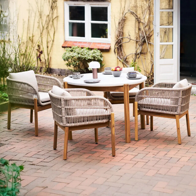 Artichok Teresa houten tuinset 5delig vier stoelen en een eettafel met 3196881 large