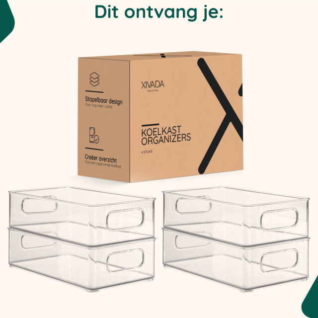 Xivada Koelkast organizer tava - pet set van 4 3195461 large