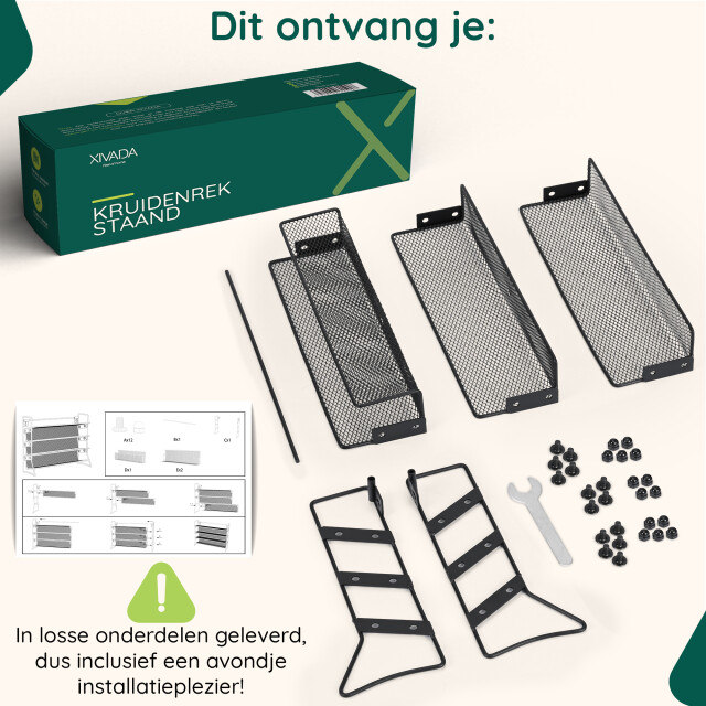 Xivada Kruidenrekje paco voor 24 potjes metaal 4 laags - 3193596 large