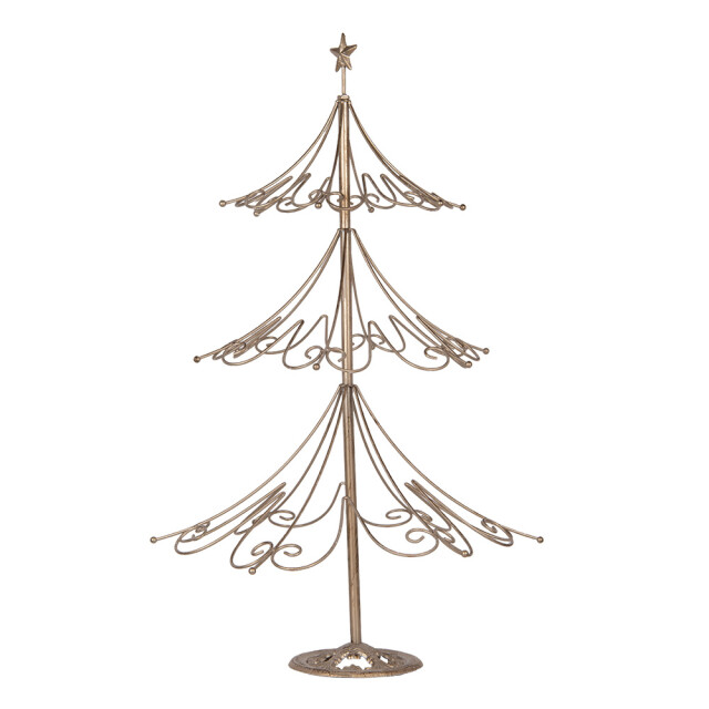 Clayre & Eef Kerstdecoratie beeld kerstboom Ø 46x75 cm metaal 3196504 large