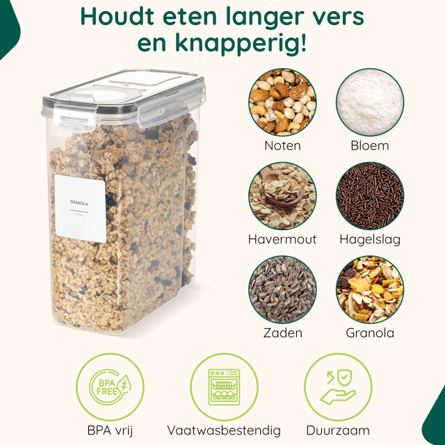 Xivada Voorraadpot ella 2,5l 192 stickers - 4 stuks 3193598 large
