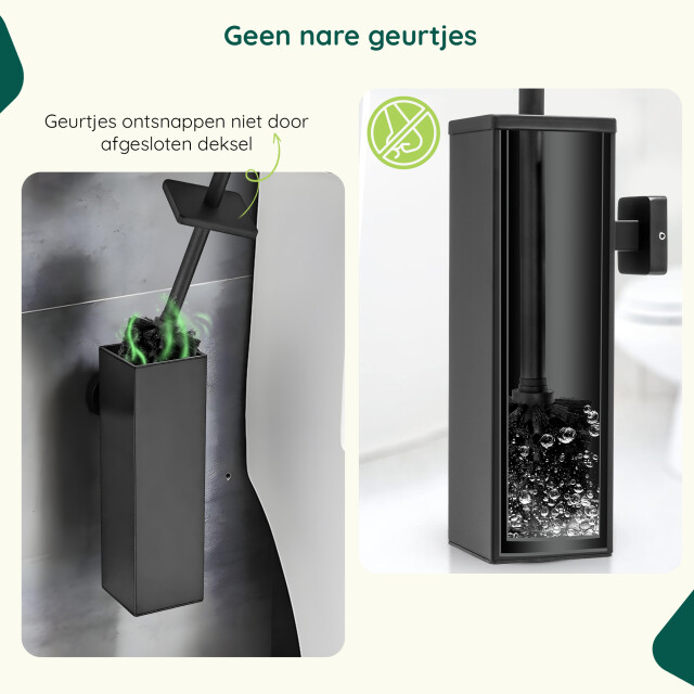 Xivada Toiletborsterhouder cira vierkant boren rvs - 3193619 large