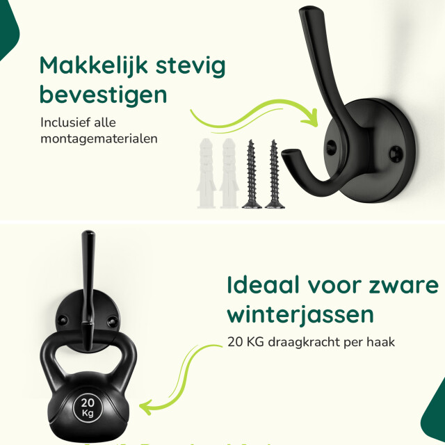 Xivada Kapstokhaak zena inclusief schroefset - set van 3 3193583 large
