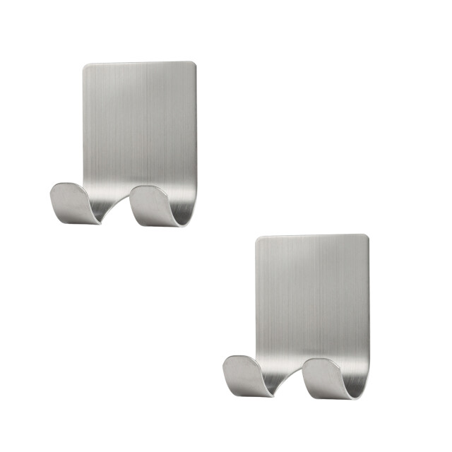 Xivada Scheermeshaakjes zelfklevend rvs - set van 2 3193642 large