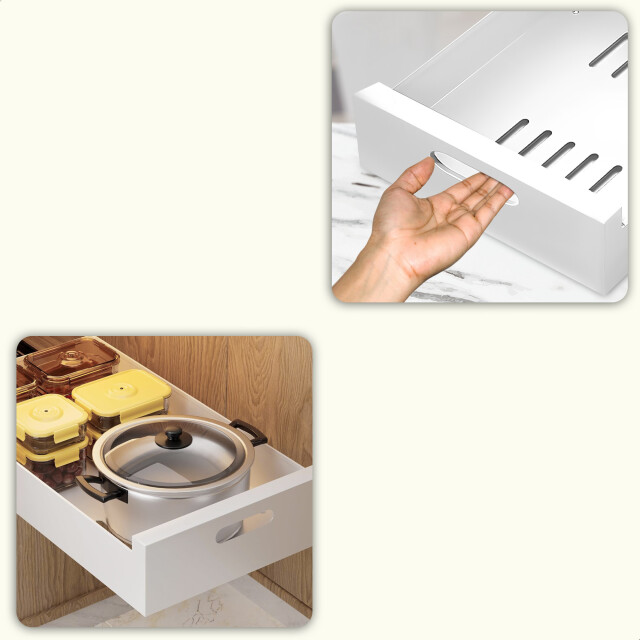 Xivada Keukenkast organizer schuiflade aluminium 25 cm - 3195479 large