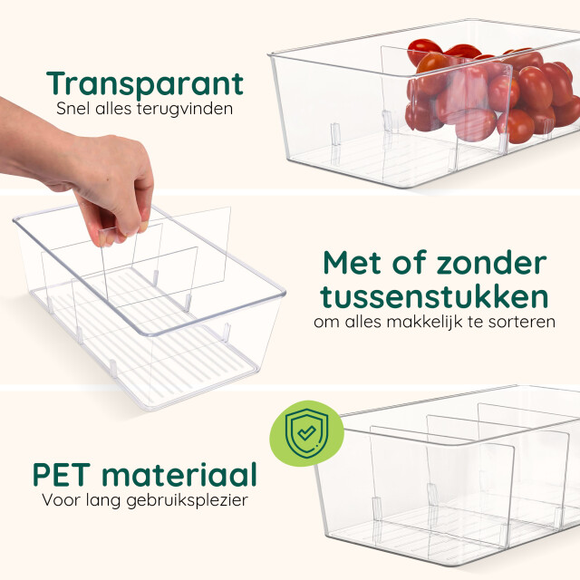 Xivada Koelkast organizer caro met dividers pet set van 4 3195460 large