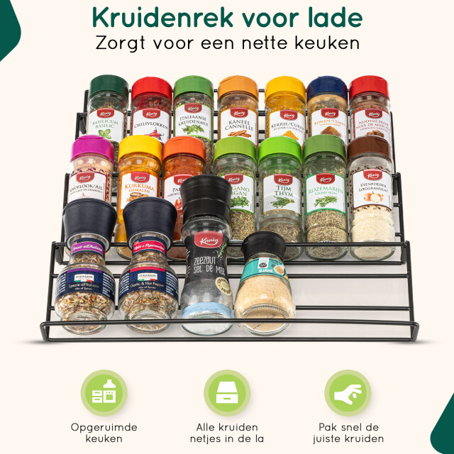 Xivada Kruidenrek zevo vrijstaand voor 24 potjes metaal - 3193584 large