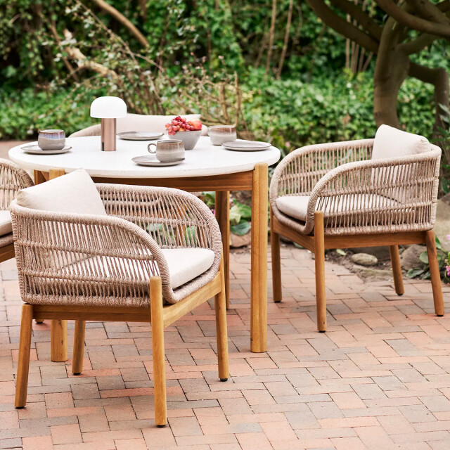 Artichok Teresa houten tuinset 5delig vier stoelen en een eettafel met 3196881 large