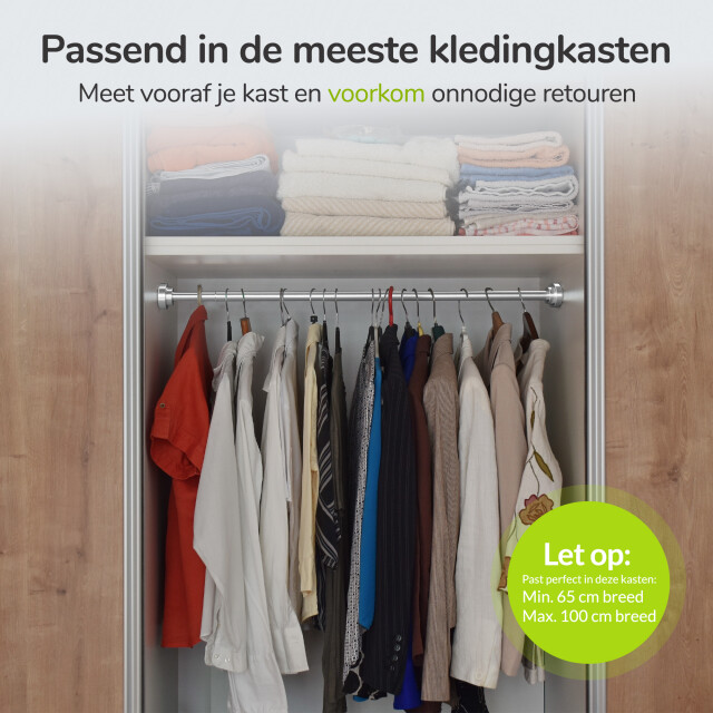 Xivada Kledingstang vigo zonder boren verstelbaar - 3193600 large