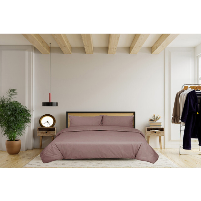 DoubleDry Dekbedovertrek 100% natuurlijk katoen eenpersoons 140x200/220 cm + 1 3013209 large