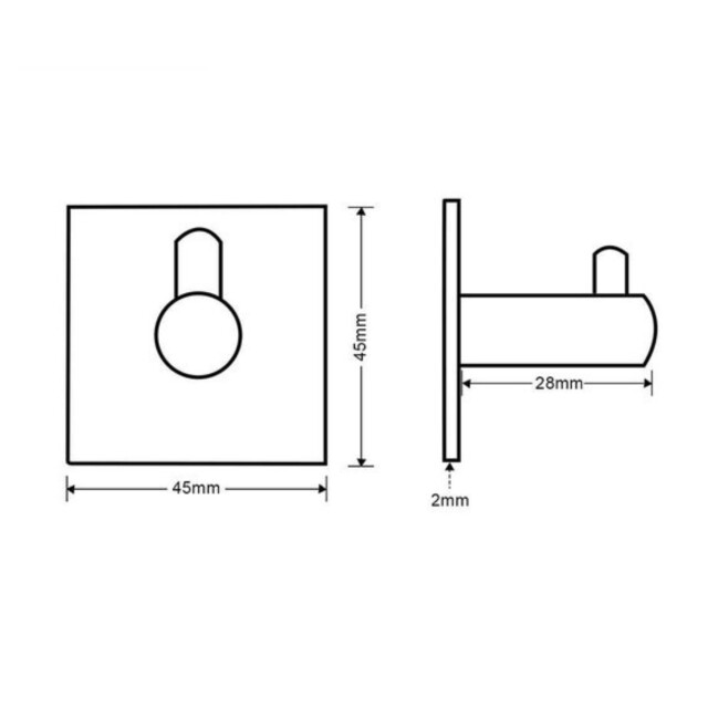 Xivada Handdoekhaken zelfklevend vierkant rvs – 3 stuks 3193641 large