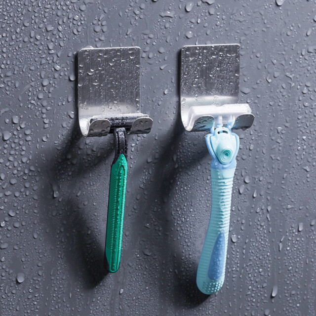 Xivada Scheermeshaakjes zelfklevend rvs - set van 2 3193642 large
