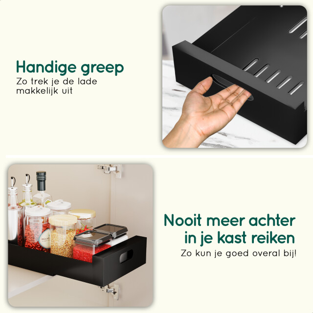 Xivada Keukenkast organizer schuiflade aluminium 25 cm - 3195483 large