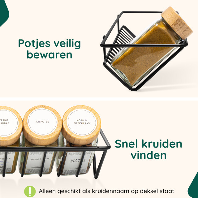 Xivada Kruidenrek ophangbaar muur metaal - set van 4 3193603 large