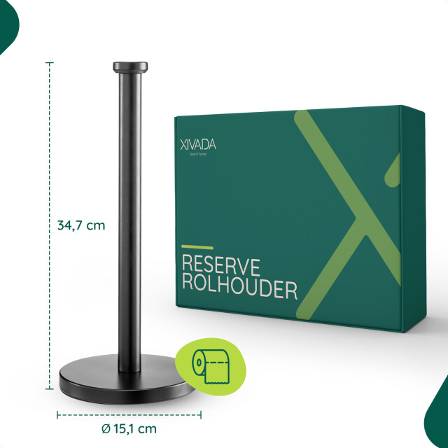 Xivada Reserverolhouder lotis vrijstaand voor 3 wc rollen - 3195464 large
