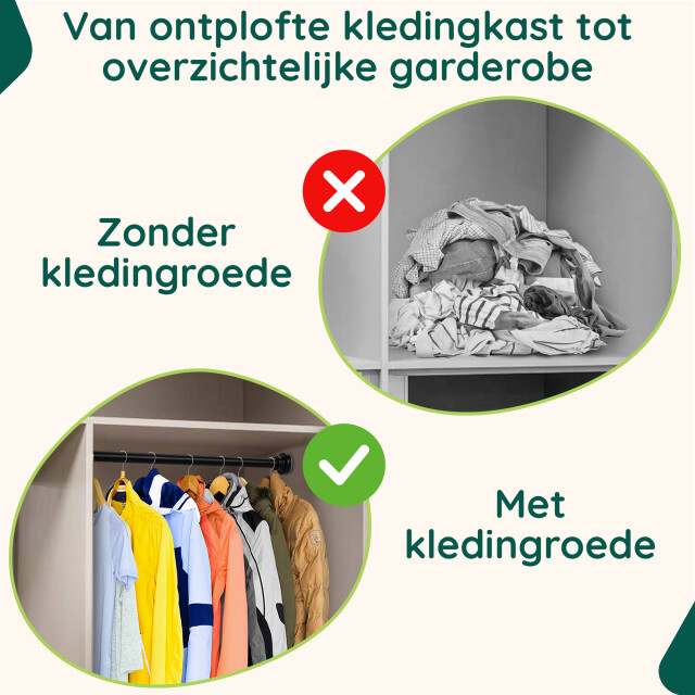 Xivada Kledingstang vigo zonder boren verstelbaar - 3193604 large