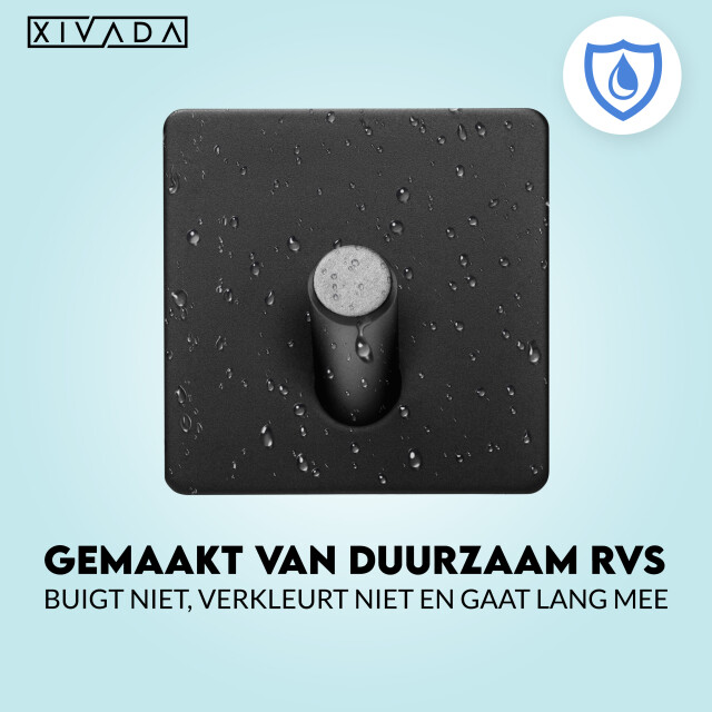 Xivada Handdoekhaak paza rvs 3m tape - set van 2 3193564 large