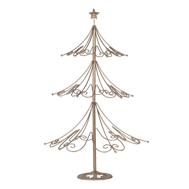 Clayre & Eef Kerstdecoratie beeld kerstboom Ø 46x75 cm metaal 3196504 large