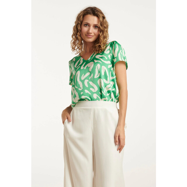 Smashed Lemon 25083 satin top met te animal print | 25083-530-000 large