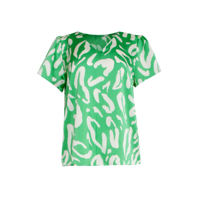 Smashed Lemon 25083 satin top met te animal print | 25083-530-000 large