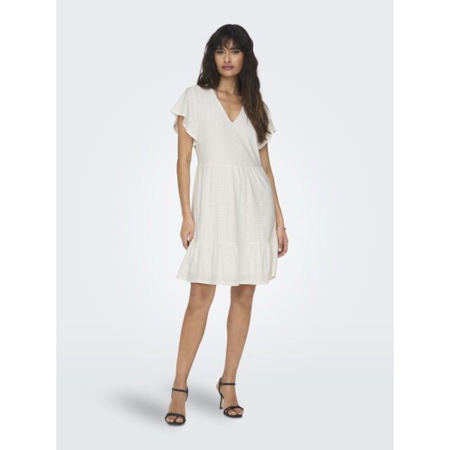 Only Onlsandra ss v-neck dress jrs off-white 4409.02.0044 large