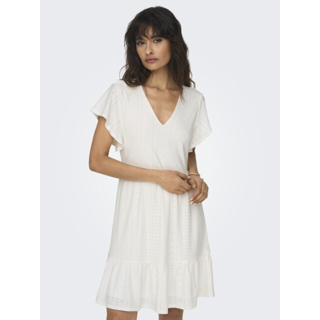 Only Onlsandra ss v-neck dress jrs off-white 4409.02.0044 large
