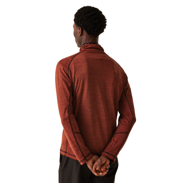 Regatta Heren yonder ii half zip fleece top UTRG11053_redochre large