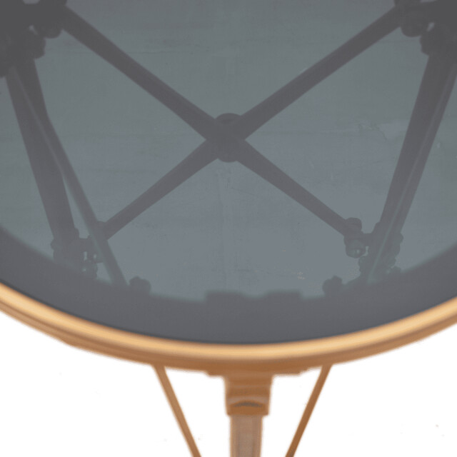 CaliCosy Bijzetwagen van goudkleurig metaal en glas d43 cm pompadour 3196913 large