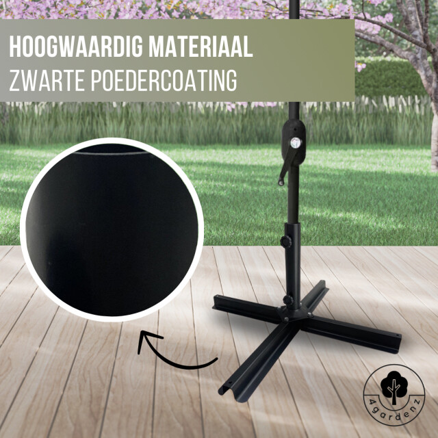 4gardenz ® parasol kruisvoet voor verzwaringstegels 77x77x31 cm - 3048916 large