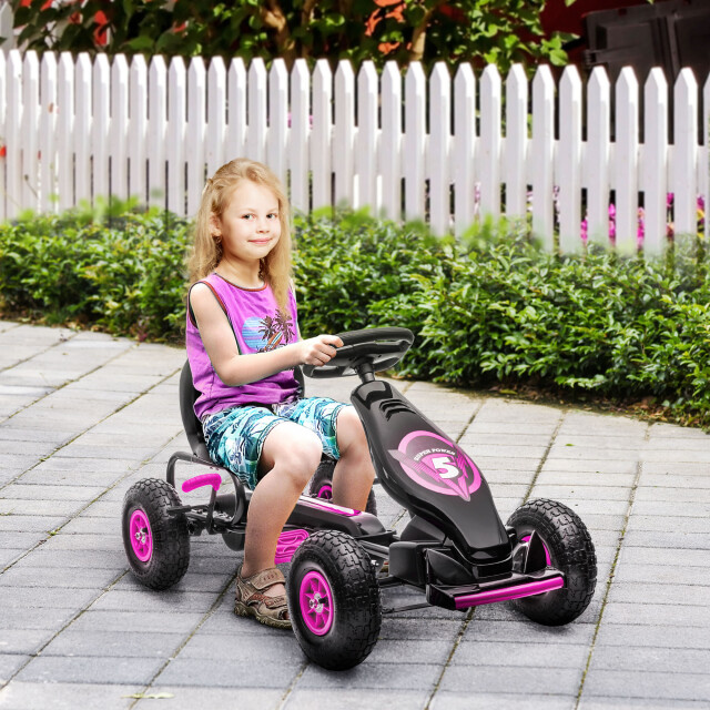 4goodz Homcom skelter met verstelbare stoel, 5-12 jaar +zwart 3196930 large