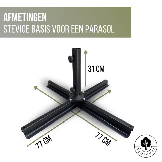 4gardenz ® parasol kruisvoet voor verzwaringstegels 77x77x31 cm - 3048916 large