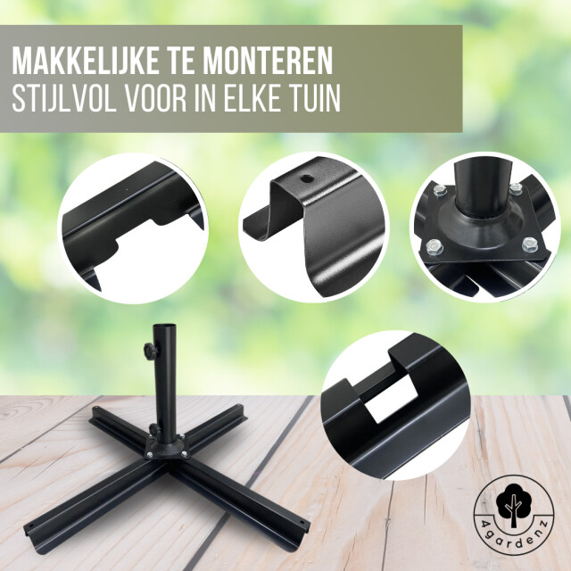 4gardenz ® parasol kruisvoet voor verzwaringstegels 77x77x31 cm - 3048916 large