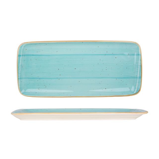 Bonna Serveerschaal aqua porselein 34x16 cm set van 2 3069436 large