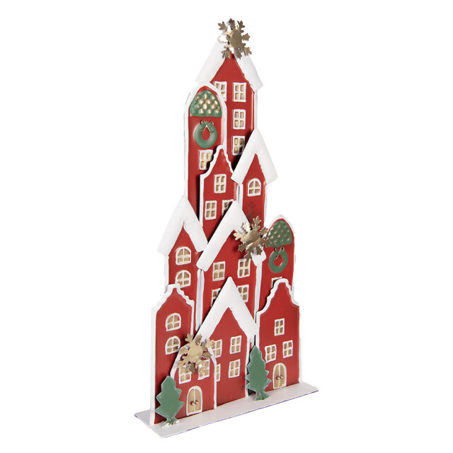 Clayre & Eef Kerstdecoratie beeld huis 28x8x56 cm metaal 3196868 large