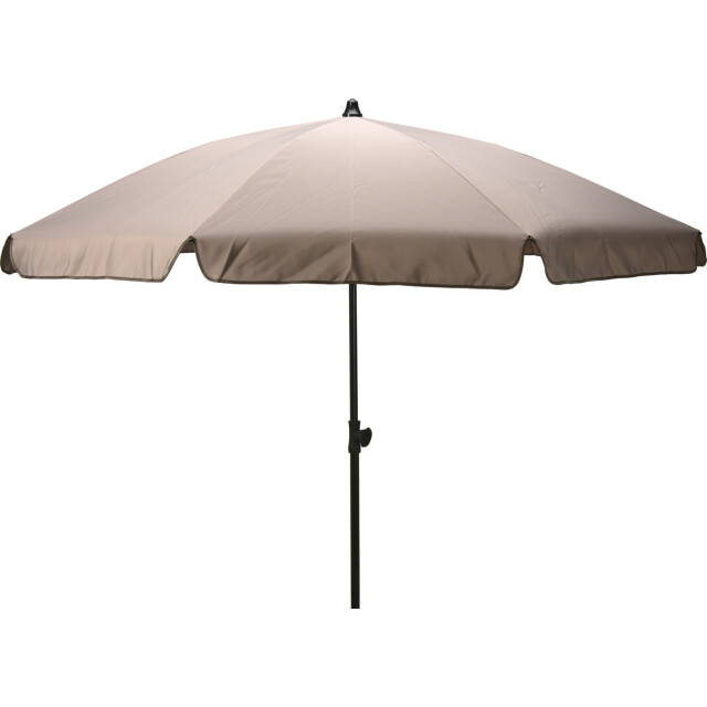 4goodz Tuinparasol/strandparasol met volant 200 cm zwarte buis - 3173379 large